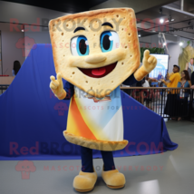 Cream Grilled Cheese Sandwich mascot costume character dressed with a Skinny Jea - $1,259.00