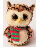 Ty Wise the Owl with Scarf Beanie Boos - $12.19