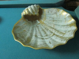 Stangl Pottery Golden Sea Clam Shell Nautical Dish # 4020, 1970s Usa - £98.90 GBP