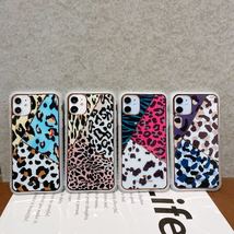 Electroplating love leopard print small waist protective cover phone case - £12.10 GBP