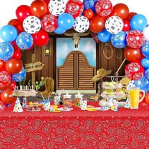 Western Cowboy Party Decoration Wild West Cowboy Photography Backdrop, Bandana T - £28.34 GBP