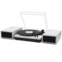 Vinyl Record Player With Stereo External Speakers, 3-Speed Belt-Drive Tu... - £134.30 GBP