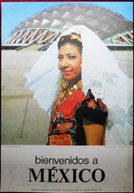 Original Poster Mexico Woman Costume Traditional Folklore - £23.90 GBP