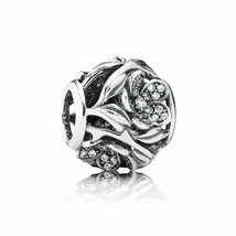 PANDORA Openwork Pave Flower Charm, Clear CZ Solid .925 Sterling Silver - £65.28 GBP