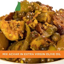 Home Made Mixed Pickle 500gm in Extra Virgin Olive Oil Achar,Free shippi... - £27.82 GBP