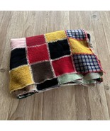 Vintage Handmade Patchwork Blanket Throw Lap 76&quot;x52&quot; - £77.85 GBP
