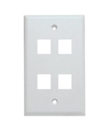 UNC Group WP-4P-WHT 4PORT WALL PLATE, SINGLE GANG, WHITE - $406.27 MXN