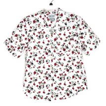 Cabin Creek Womens Shirt Size Large Button Up Short Sleeve Collared Floral - £12.76 GBP