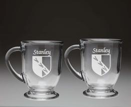 Stanley Irish Coat of Arms Glass Coffee Mugs - Set of 2 - £27.17 GBP