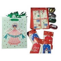 Hallmark Christmas Gift Wrapping Set Assorted Gift Bags Sticker Gift Ribbon Tags - £46.36 GBP