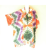 KB428 Tie Dye Batik Kimono Plus Size Caftan Kaftan Tunic Blouse Top - up... - £19.50 GBP
