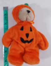 Halloween Teddy Bear In jack o lantern Suit 6 inch pumpkin - £7.91 GBP