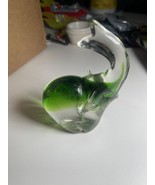 Vintage Murano Style Green Glass Elephant 4.5” Tall Excellent Condition! - €17,75 EUR