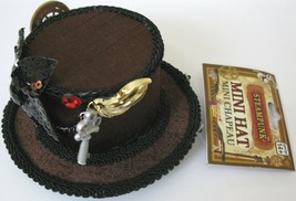 Steampunk Elegant Mini Top Hat Victorian Cocktail Costume Accessory CLIP-ON Nwt - £10.27 GBP