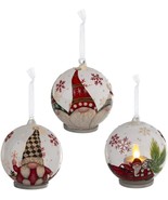 Ganz LLX1286 LED Gnome Ornaments, 3-inch Height, Set of 3 - $52.97