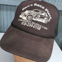 Marv&#39;s Race Place Belleville Illinois Mesh Trucker Snapback Baseball Cap... - £17.15 GBP