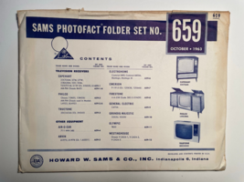 SAMS PHOTOFACT FOLDER SET NO. 659 OCTOBER 1963 MANUAL SCHEMATICS - $4.95