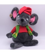 Cuddle Wit Vintage 15” plush Mouse with Red Hat shirt Green vest stuffed - $36.08 CAD