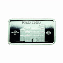Germany Silver Ingot Bar Proof 2.5g Landmarks Porta Nigra Black Gate 03852 - $31.49