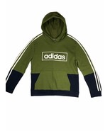 Adidas Unisex Kids Hoodie Green/Blue Size L Large 14-16 Outdoors Stretch... - $12.35 CAD