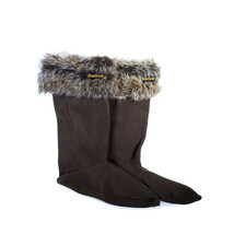 New $59 Barbour Boot Socks Fur Top Fleece Wellington Socks Womens Large - £39.16 GBP