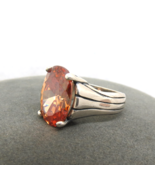 Silpada Sterling Silver Ring R1318  Champagne 16mm Oval Stone 11.47g Siz... - $1,217.86 MXN