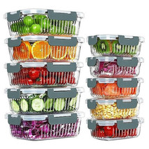 10 Packs Glass Meal Prep Containers with Lids, Glass Food Storage Contai... - £93.83 GBP