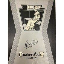 VTG 1940s Quaker Maid Fully Fashioned Cuban Heel Stockings Sz 8.5 NIP Beige - $79.15