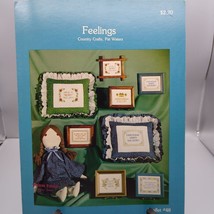 Vintage Cross Stitch Patterns, Feelings by Pat Waters, Country Crafts Leaflet 48 - $7.85
