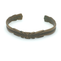 BELL TRADING CO vintage copper cuff bracelet - clean modern southwestern design - £15.98 GBP