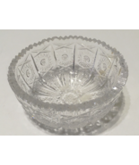Bohemia Czech vintage cut glass bowl  collectible art glass - $72.22