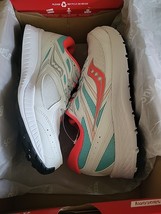 Saucony Women&#39;s Cohesion 13 Running Athletic Shoes White Mint Coral Size 9 - $95.03 CAD