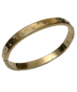 Vintage Monet Gold-Tone and Rhinestone Hinge Bracelet in Original Box - $14.27 CAD