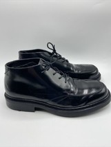 Bostonian Men&#39;s Wakeman Top Black Gloss Leather Dress Ankle Boots 10.5 - £22.55 GBP