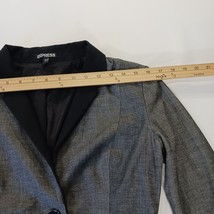 Express RN#55285 Women's Gray Cotton Blend 2-Button Blazer Jacket Size 4 image 6
