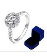 Sterling Silver 100% Moissanite Rings 1CT 2CT 3CT Rings - $255.32