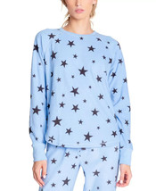 INSOMNIAX Womens Pajama Top Long Sleeve Light Blue with Stars Size XL $4... - $8.99