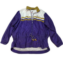 Nike Jacket Vintage 90s Womens Large Purple Vikings Windbreaker Track Y2K - £21.41 GBP
