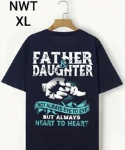 &#39;FATHER &amp; DAUGHTER&#39; Fist Creek Neck Graphic T-Shirt Casual Tee Short Sle... - $19.80