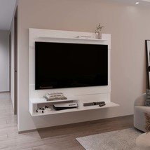 White Beijing Floating Entertainment Center TV Console with Storage Shelves - $3,149.96 MXN