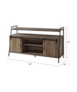 Rashawn  60&quot; TV Stand, Rustic Oak &amp; Black Finish - €399,86 EUR