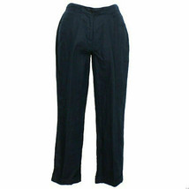 EILEEN FISHER Evening Blue Organic Linen Crop Cuff Pants 2 - $89.99