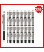 100-Pack Black Ink Retractable Ballpoint Pens - Ergonomic, Smudge-Free W... - $946.14 MXN