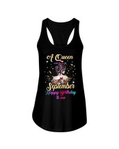 A Queen Was Born In Septemper Tank Tops Happy Birthday To Me Color Butte... - £15.46 GBP