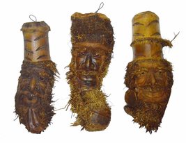 Huge 20" Tree Spirit Mask Bamboo Root Tiki Bar Deco Hand Crafted Sculpture Afric - $69.24