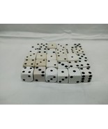 Lot Of (30) White Dice With Black Pips Dalmation Under 1/2&quot; - $19.79