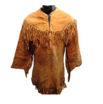Old American Real Buckskin Shirt Western Wear Mountain Man Handmade Fringe Shirt - £63.24 GBP+