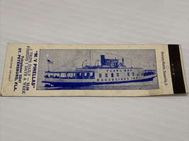 Rare Vintage Matchbook Cover M/V Pinellas deep sea fishing boat $2.00 trip  gmg - £9.32 GBP