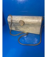Vintage Wilardy Pearl Lucite Handbag w/ Chain &amp; Turtle Strap- RARE - $197.01