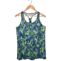 HEAD Tennis Racerback Athletic Scoop Neck Summer Tank Top Logo Green Blue M - €17,06 EUR